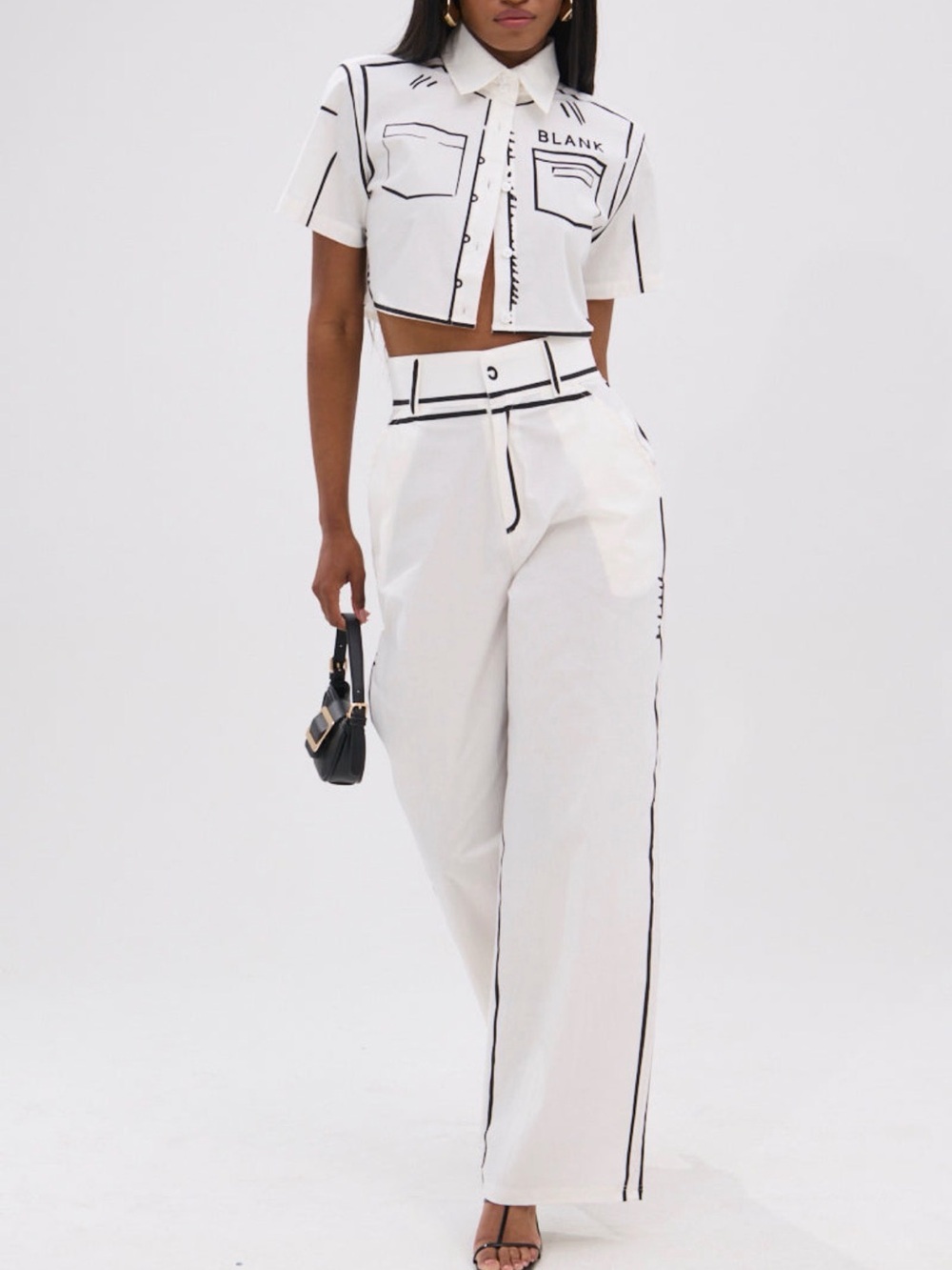 AKIRA BLANK SPACE HIGH WAIST PALAZZO PANT